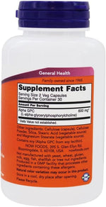 Load image into Gallery viewer, NOW Foods - Alpha GPC 300 mg. - 60 Vegetable Capsules

