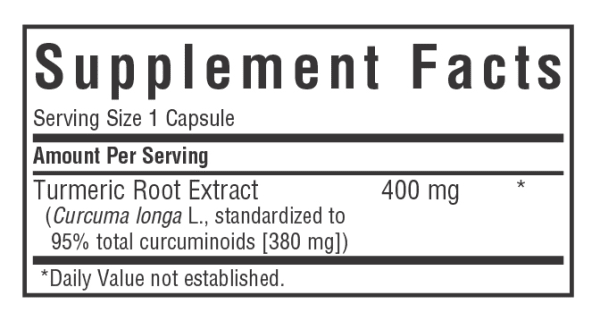 TURMERIC ROOT EXTRACT 120 VEGETABLE CAPSULES
