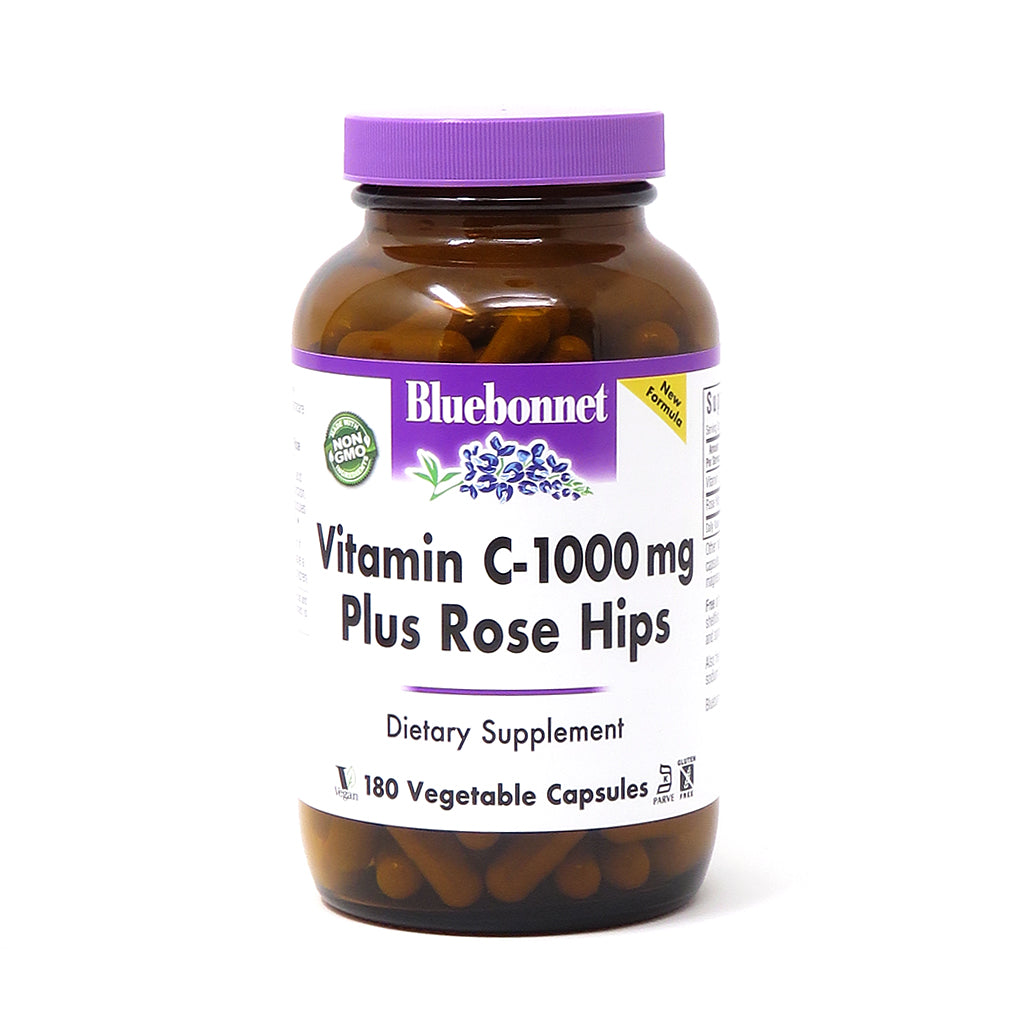 VITAMIN C-1000 mg PLUS ROSE HIPS 180 VEGETABLE CAPSULES