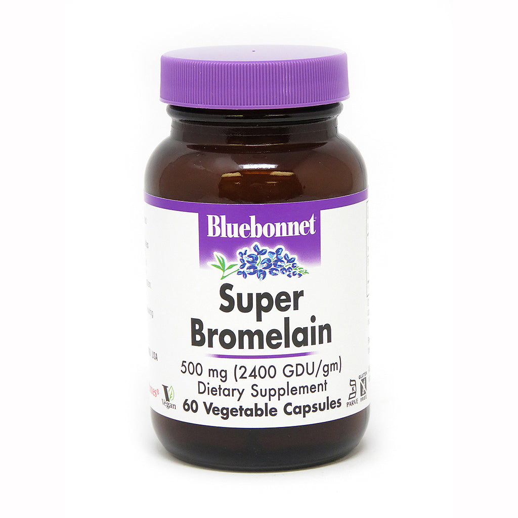 SUPER BROMELAIN 500 mg DIGESTIVE ENZYME 60 VEGETABLE CAPSULES