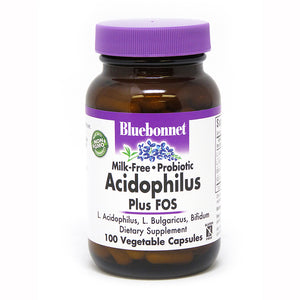 MILK-FREE PROBIOTIC ACIDOPHILUS PLUS FOS 100 VEGETABLE CAPSULES