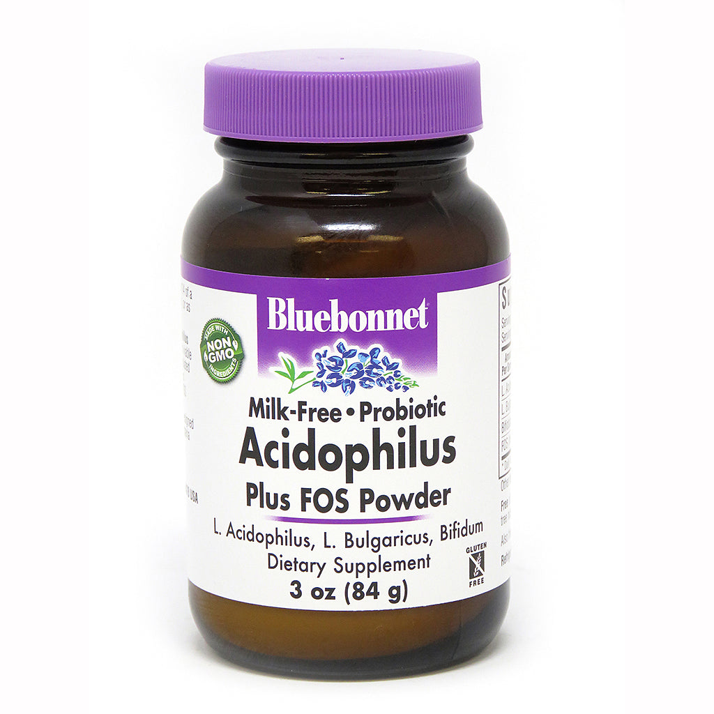 Bluebonnet Nutrition   Probiotic Acidophilus Plus FOS Powder (Milk-Free) - 3 oz (84 Grams)